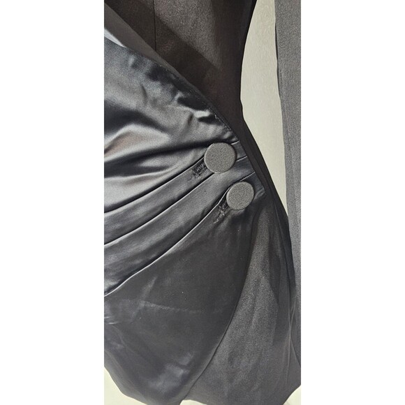 Beulah Women's Assymetrical Wrap Side Button Pleated Blazer Size M/L $206 NWT - Picture 3 of 16